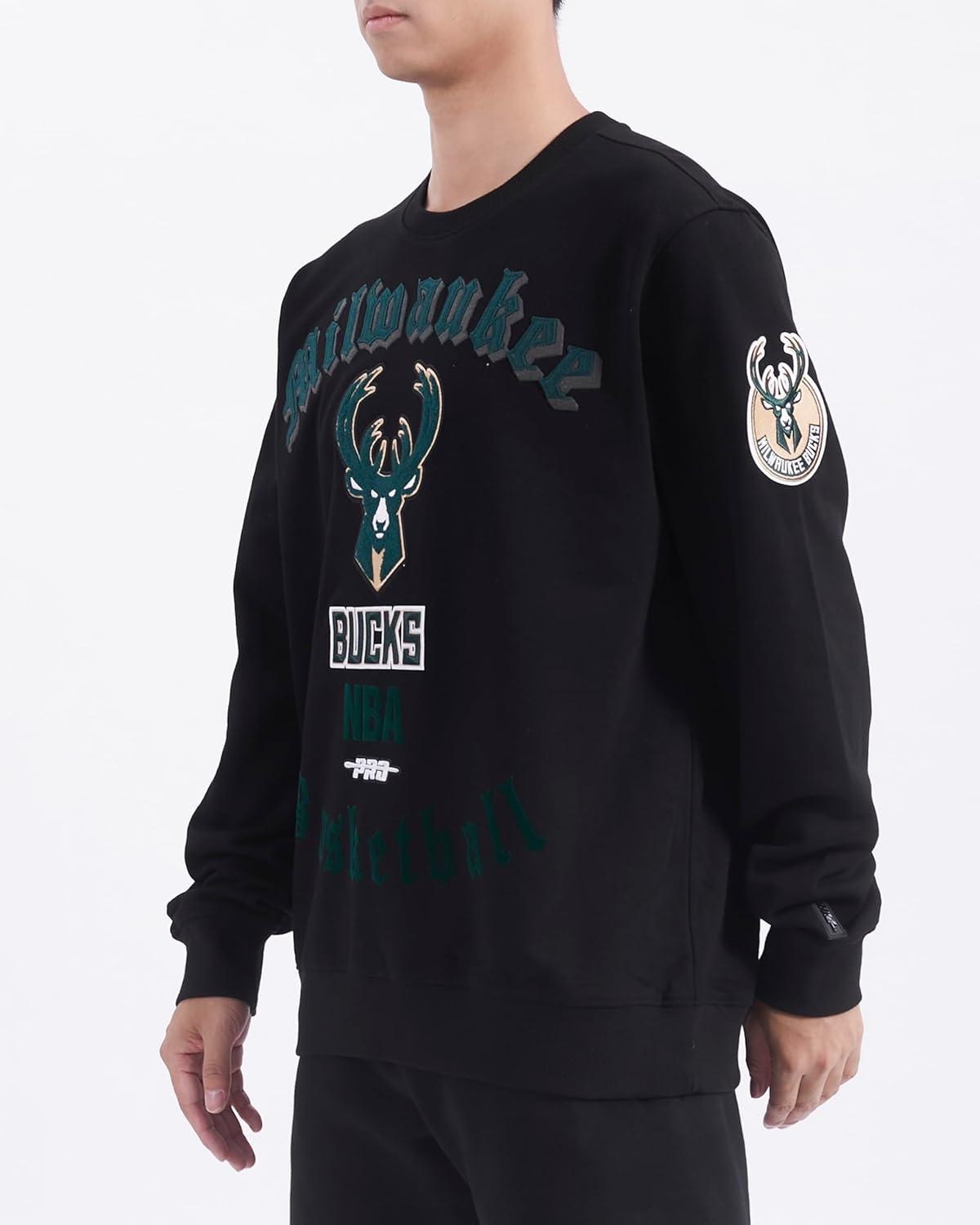 imagePro Standard Mens NBA Old English Crewneck SweatshirtBlack