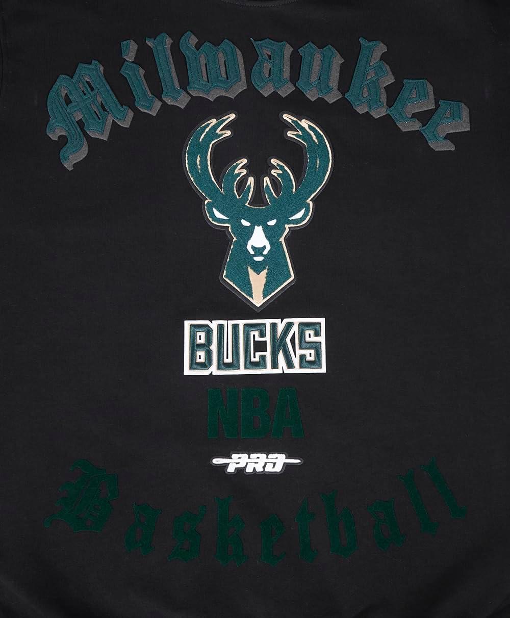 imagePro Standard Mens NBA Old English Crewneck SweatshirtBlack