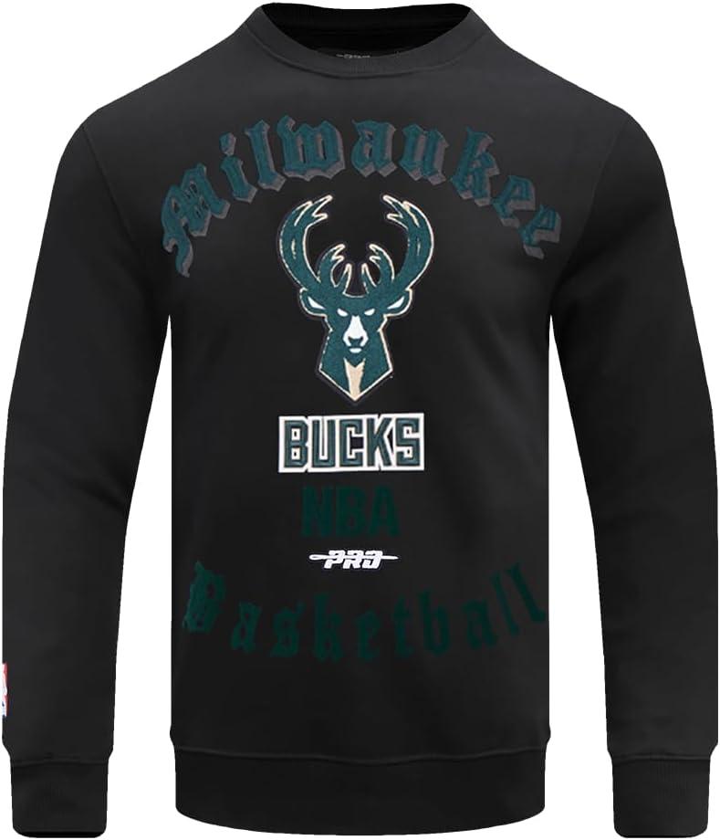 imagePro Standard Mens NBA Old English Crewneck SweatshirtBlack