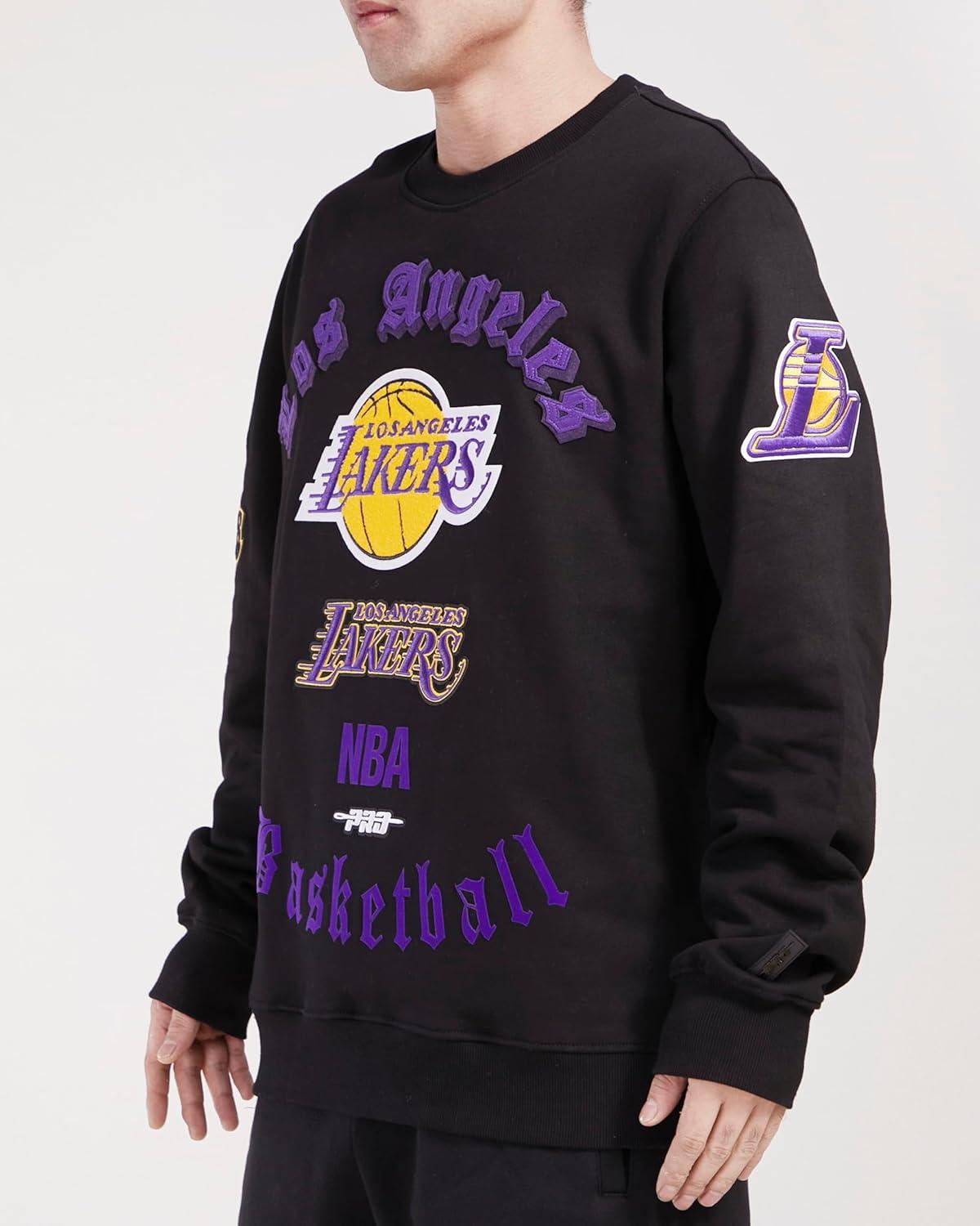 imagePro Standard Mens NBA Old English Crewneck SweatshirtBlack