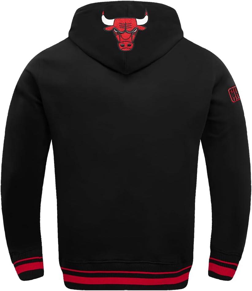 imagePro Standard Mens NBA Old English Crewneck SweatshirtBlackRedBlack