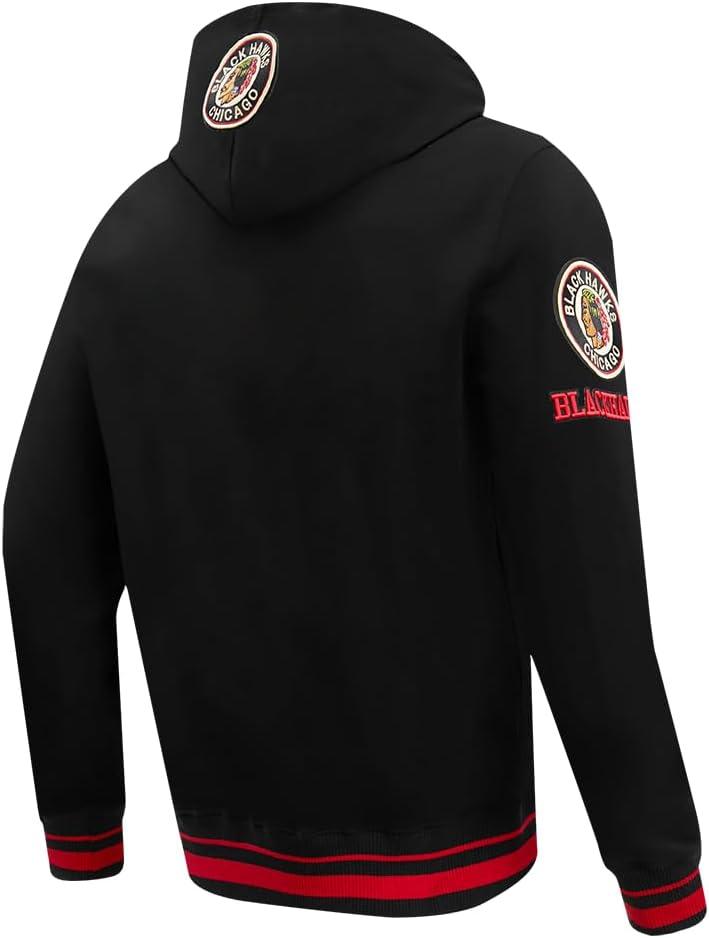 imagePro Standard Mens NBA Old English Crewneck SweatshirtBlackRedBlack