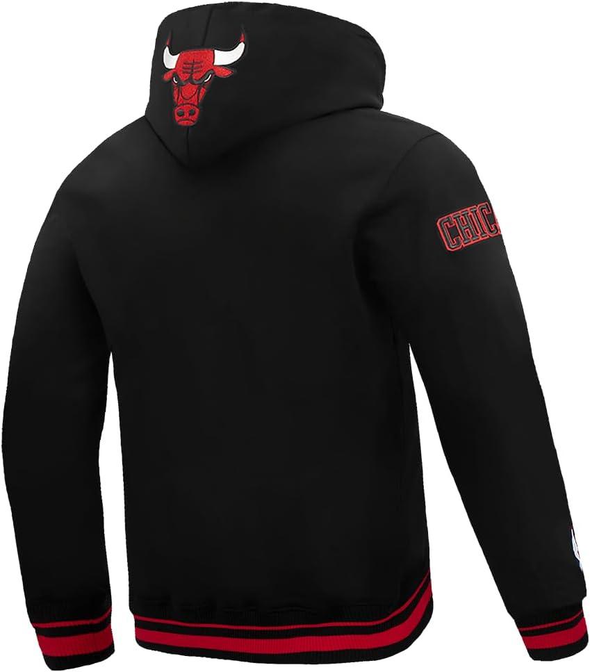 imagePro Standard Mens NBA Old English Crewneck SweatshirtBlackRedBlack