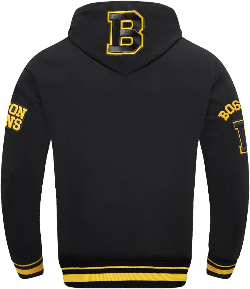 imagePro Standard Mens NBA Old English Crewneck SweatshirtBlackYellow