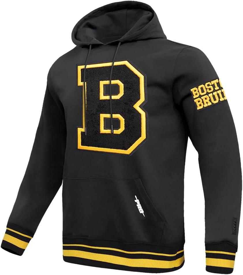 imagePro Standard Mens NBA Old English Crewneck SweatshirtBlackYellow