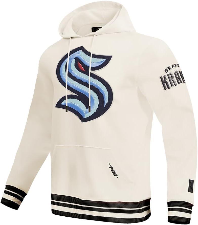 imagePro Standard Mens NBA Old English Crewneck SweatshirtEggshell Midnight Navy