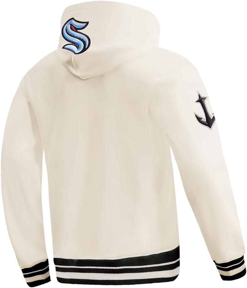 imagePro Standard Mens NBA Old English Crewneck SweatshirtEggshell Midnight Navy