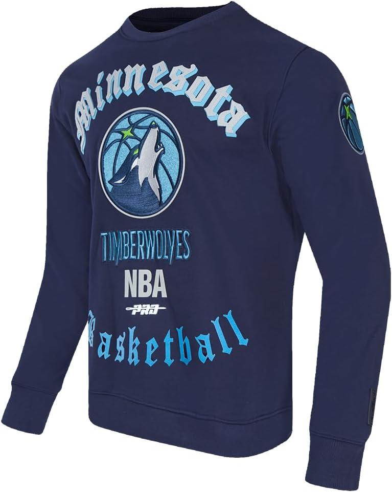 imagePro Standard Mens NBA Old English Crewneck SweatshirtMidnight Navy