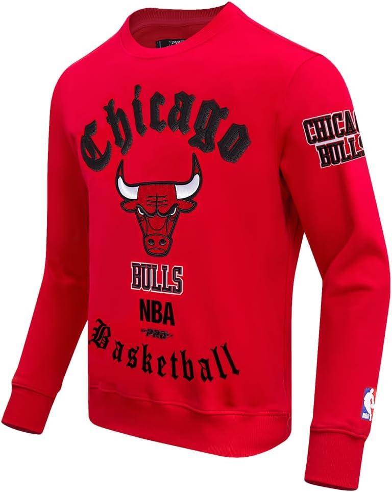 imagePro Standard Mens NBA Old English Crewneck SweatshirtRed