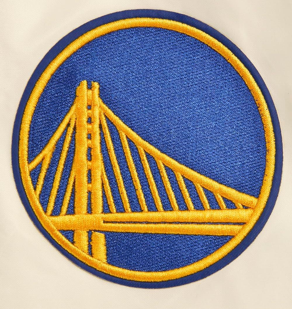 imagePro Standard Mens NBA Retro Classics Satin JacketEggshellRoyal Blue