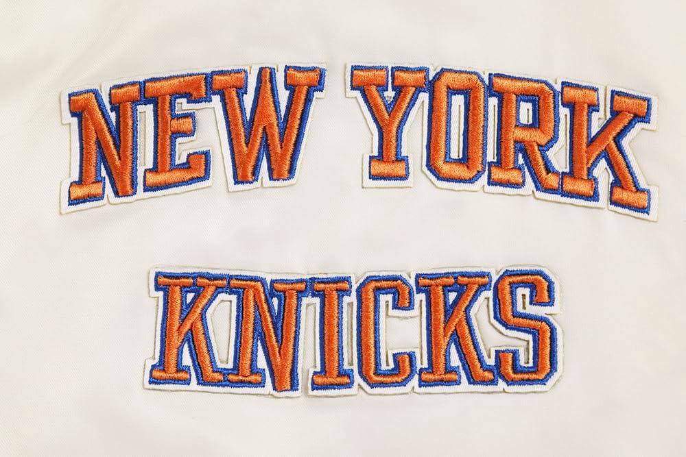 imagePro Standard Mens NBA Retro Classics Satin JacketEggshellRoyal Blue