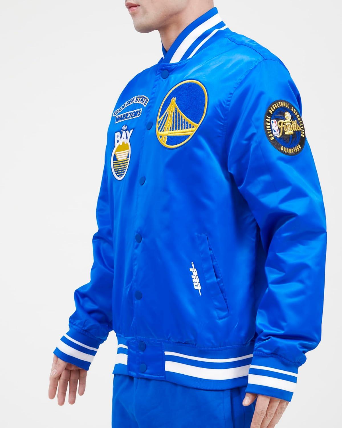 imagePro Standard Mens NBA Retro Classics Satin JacketRoyal Blue