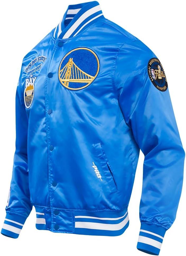 imagePro Standard Mens NBA Retro Classics Satin JacketRoyal Blue