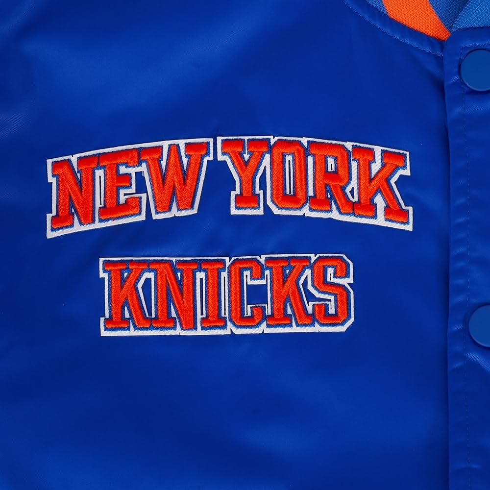 imagePro Standard Mens NBA Retro Classics Satin JacketRoyal BlueOrange