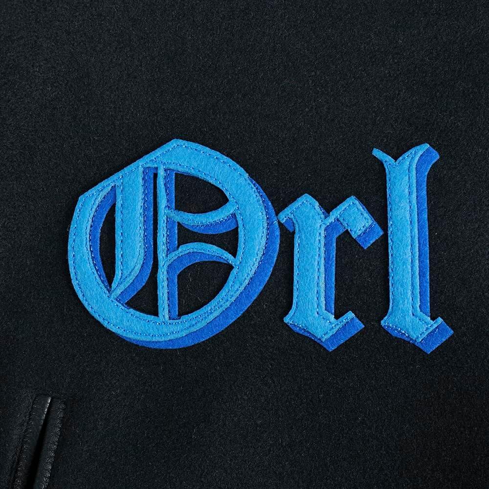 imagePro Standard Womens NBA Old English Varsity JacketBlackGray