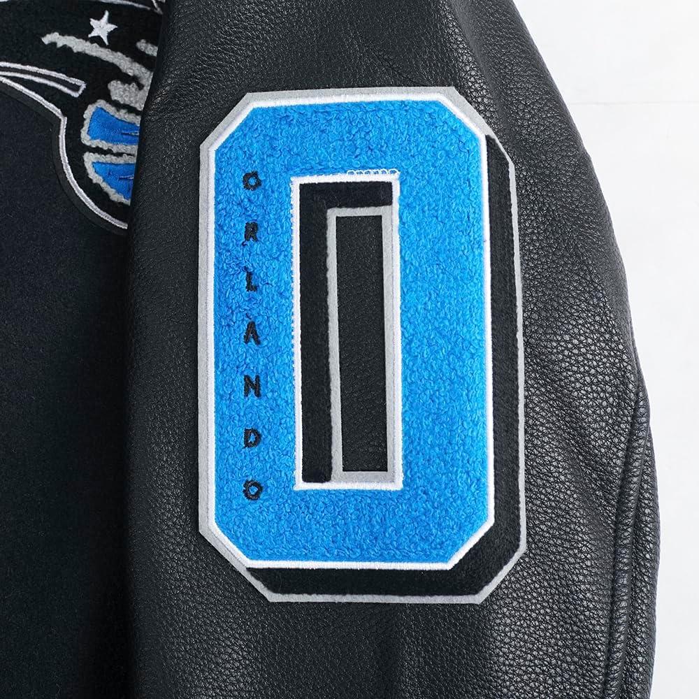 imagePro Standard Womens NBA Old English Varsity JacketBlackGray