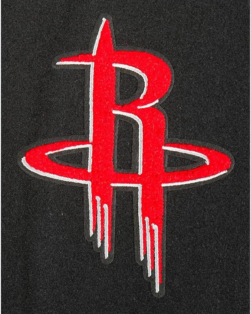 imagePro Standard Womens NBA Old English Varsity JacketBlackRedBlack