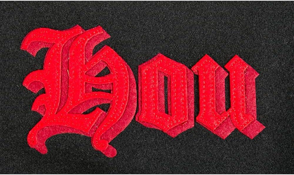 imagePro Standard Womens NBA Old English Varsity JacketBlackRedBlack