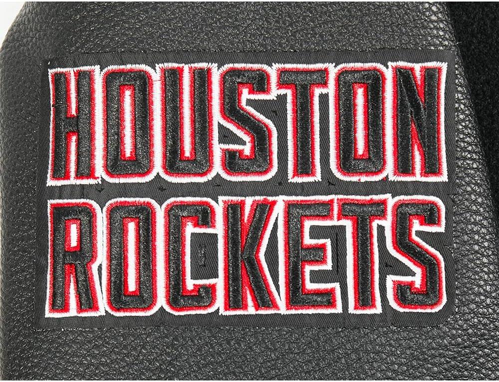 imagePro Standard Womens NBA Old English Varsity JacketBlackRedBlack