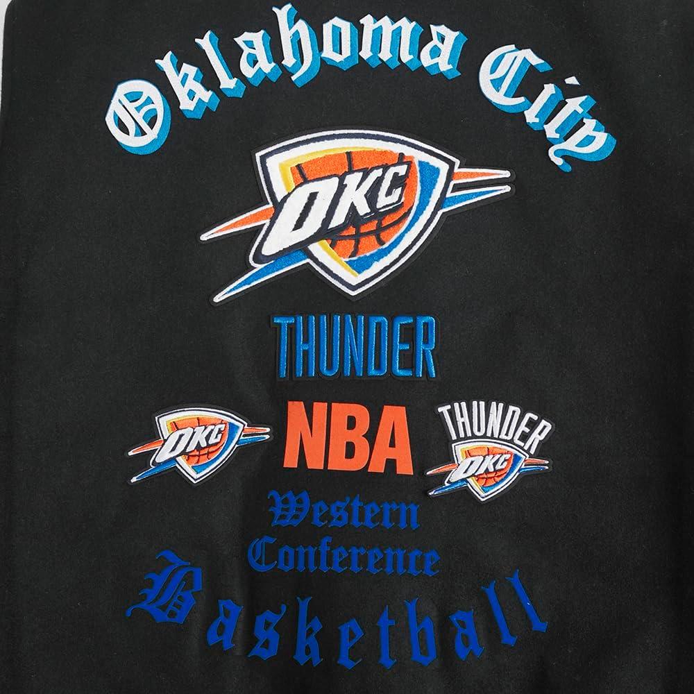 imagePro Standard Womens NBA Old English Varsity JacketBlackWhite