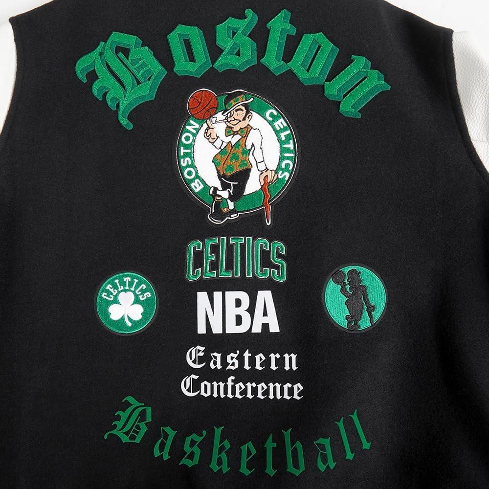 imagePro Standard Womens NBA Old English Varsity JacketBlackWhite