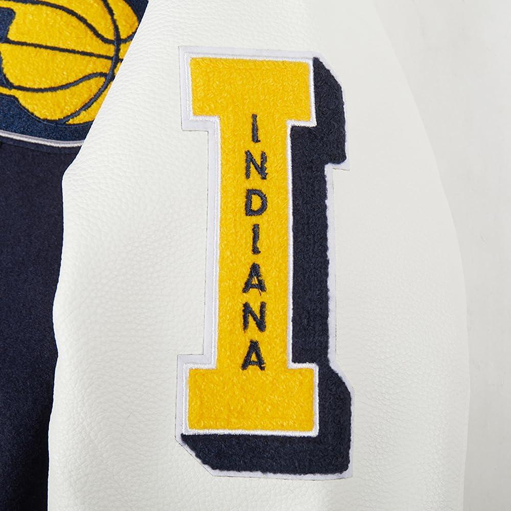 imagePro Standard Womens NBA Old English Varsity JacketMidnight NavyWhite