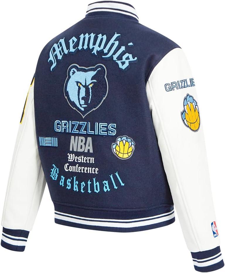imagePro Standard Womens NBA Old English Varsity JacketMidnight NavyWhite