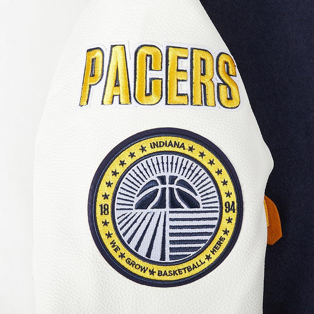 imagePro Standard Womens NBA Old English Varsity JacketMidnight NavyWhite