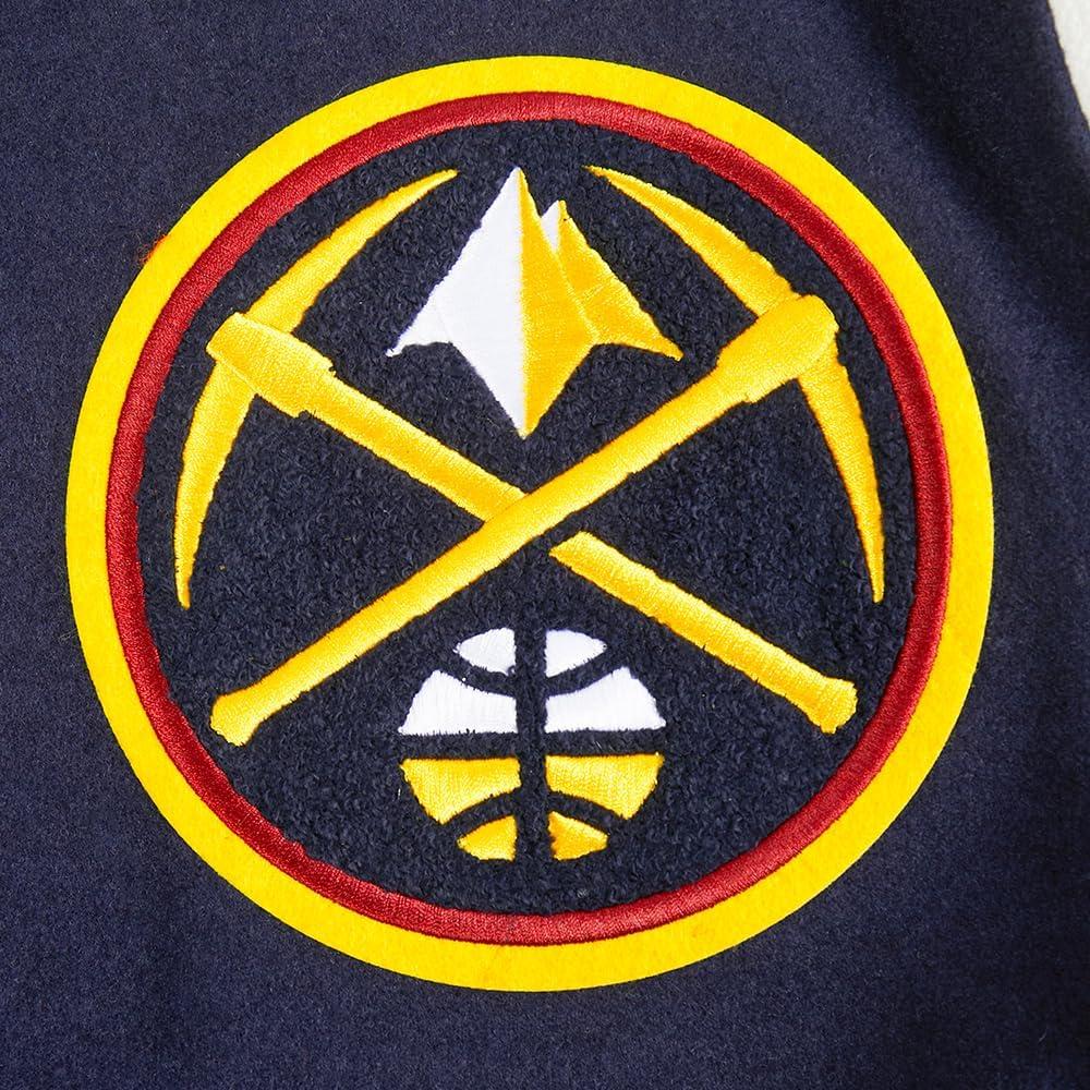 imagePro Standard Womens NBA Old English Varsity JacketMidnight NavyWhite