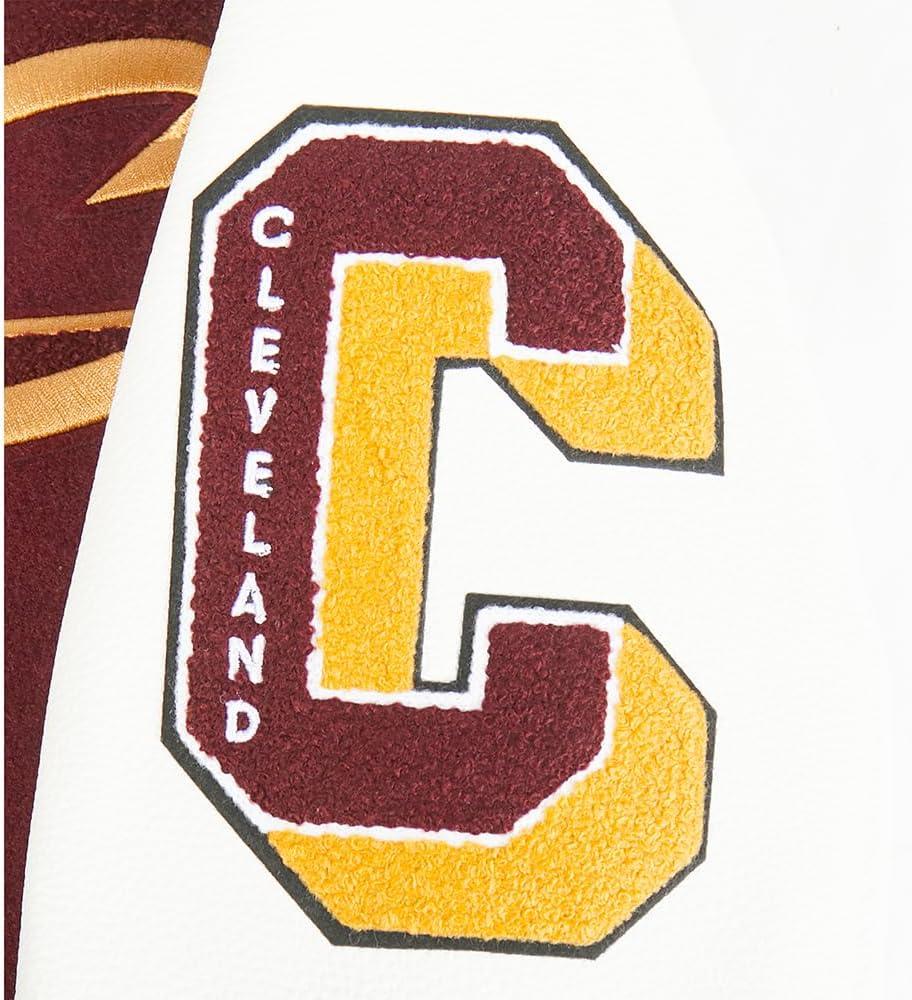 imagePro Standard Womens NBA Old English Varsity JacketWineWhite