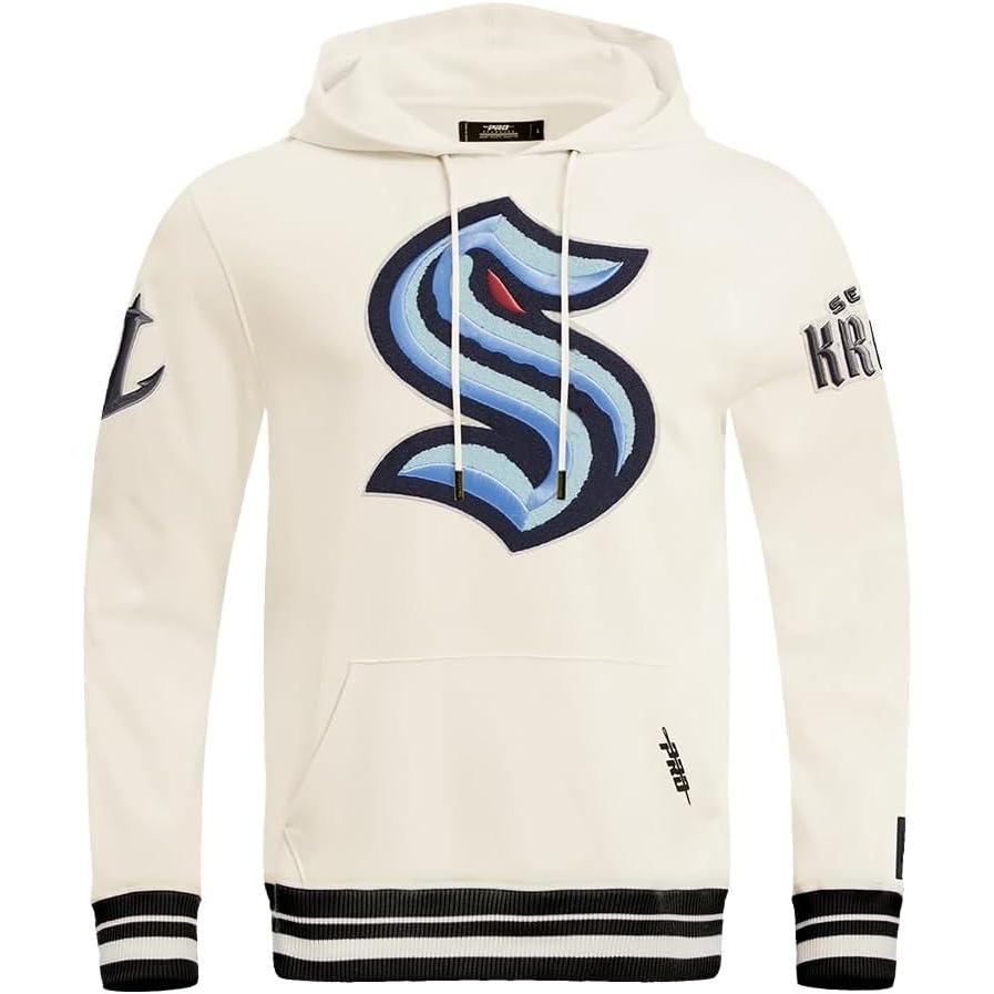 imagePro Standard Mens NBA Old English Crewneck SweatshirtEggshell Midnight Navy