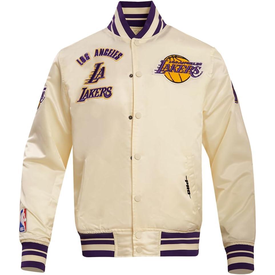 imagePro Standard Mens NBA Retro Classics Satin JacketEggshell Purple