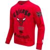 Pro Standard Mens NBA Old English Crewneck Sweatshirt(Red)
