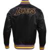 Pro Standard Mens NBA Retro Classics Satin Jacket(Black/Purple/Yellow)