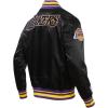 Pro Standard Mens NBA Retro Classics Satin Jacket(Black/Purple/Yellow)