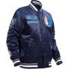 Pro Standard Mens NBA Retro Classics Satin Jacket(Midnight Navy)