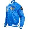 Pro Standard Mens NBA Retro Classics Satin Jacket(Royal Blue)