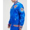 Pro Standard Mens NBA Retro Classics Satin Jacket(Royal Blue/Orange)