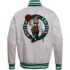 Pro Standard Mens NBA Retro Classics Satin Jacket(White/Kelly Green)