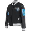 Pro Standard Womens NBA Old English Varsity Jacket(Black/Gray)