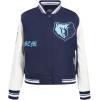Pro Standard Womens NBA Old English Varsity Jacket(Midnight Navy/White)
