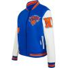 Pro Standard Womens NBA Old English Varsity Jacket(Royal/Orange/Royal)
