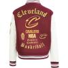 Pro Standard Womens NBA Old English Varsity Jacket(Wine/White)
