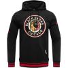Pro Standard Mens NBA Old English Crewneck Sweatshirt(Black/Red/Black)