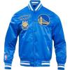 Pro Standard Mens NBA Retro Classics Satin Jacket(Royal Blue)