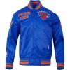 Pro Standard Mens NBA Retro Classics Satin Jacket(Royal Blue/Orange)