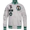 Pro Standard Mens NBA Retro Classics Satin Jacket(White/Kelly Green)