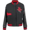 Pro Standard Womens NBA Old English Varsity Jacket(Black/Red/Black)