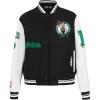Pro Standard Womens NBA Old English Varsity Jacket(Black/White)