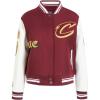 Pro Standard Womens NBA Old English Varsity Jacket(Wine/White)